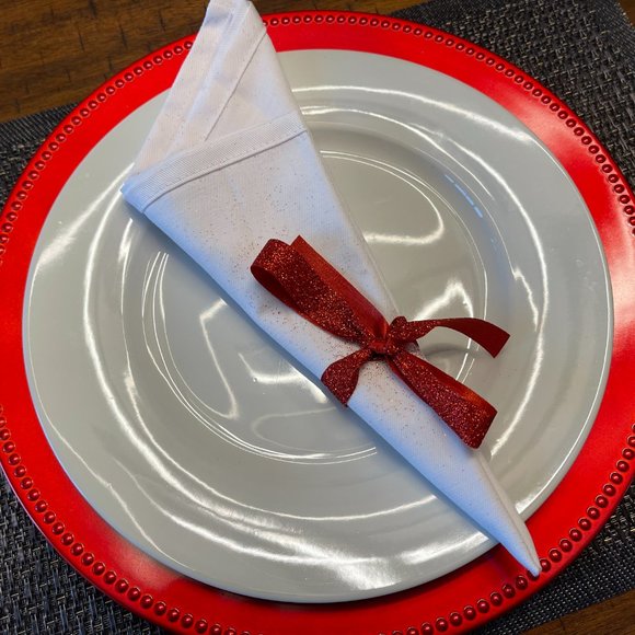 4 Pack | White Reusable Eco Friendly Hotel Cloth Napkins - Picture 5 of 5